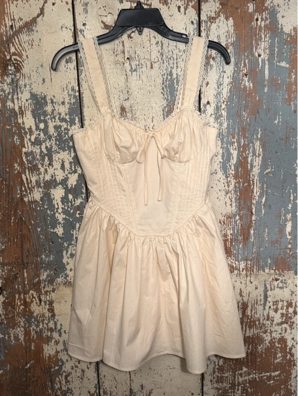 NWT Le Lis Corset-Style Milkmaid Mini Dress Festival Cottagecore Coquette XS